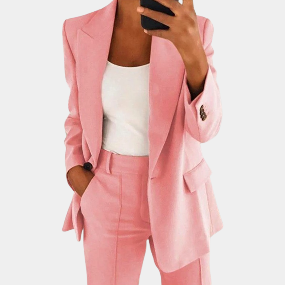 2-piece women's blazer and pants set - elegant and comfortable