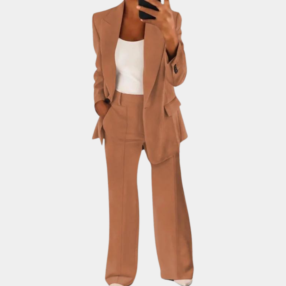 2-piece women's blazer and pants set - elegant and comfortable