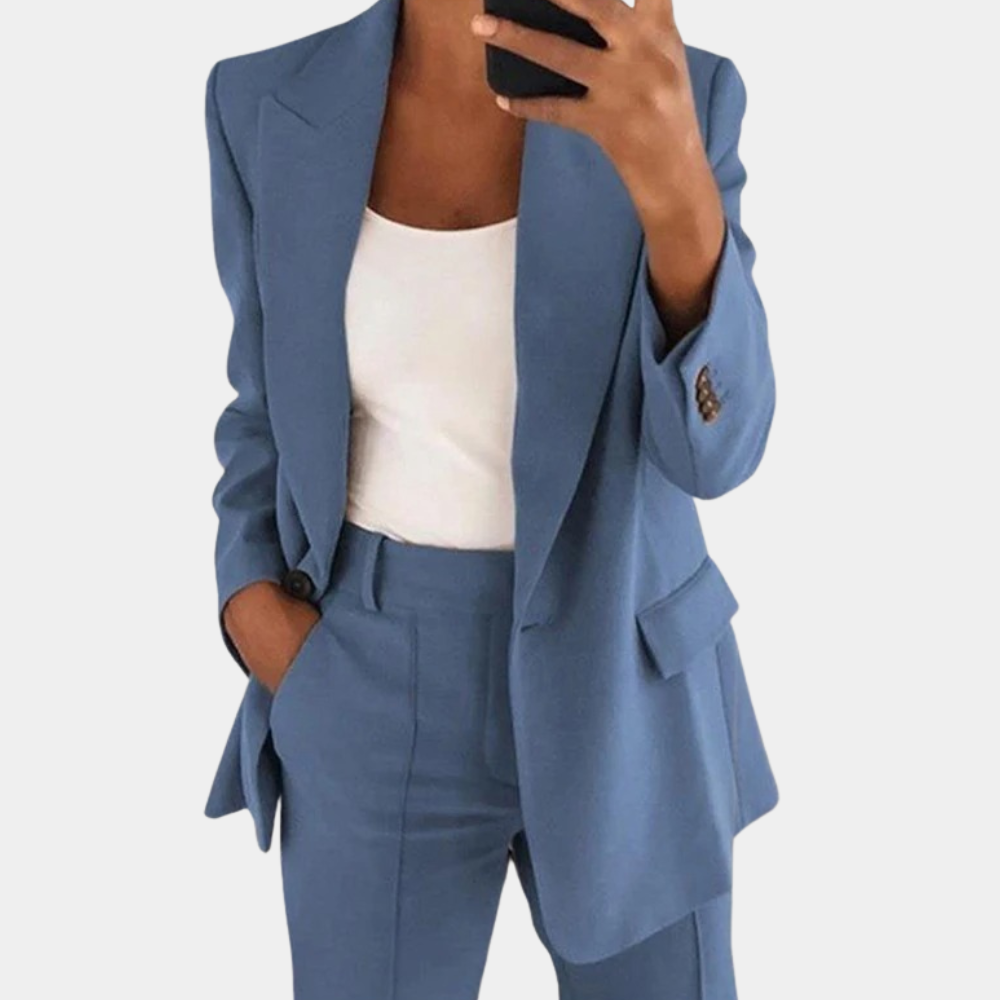 2-piece women's blazer and pants set - elegant and comfortable